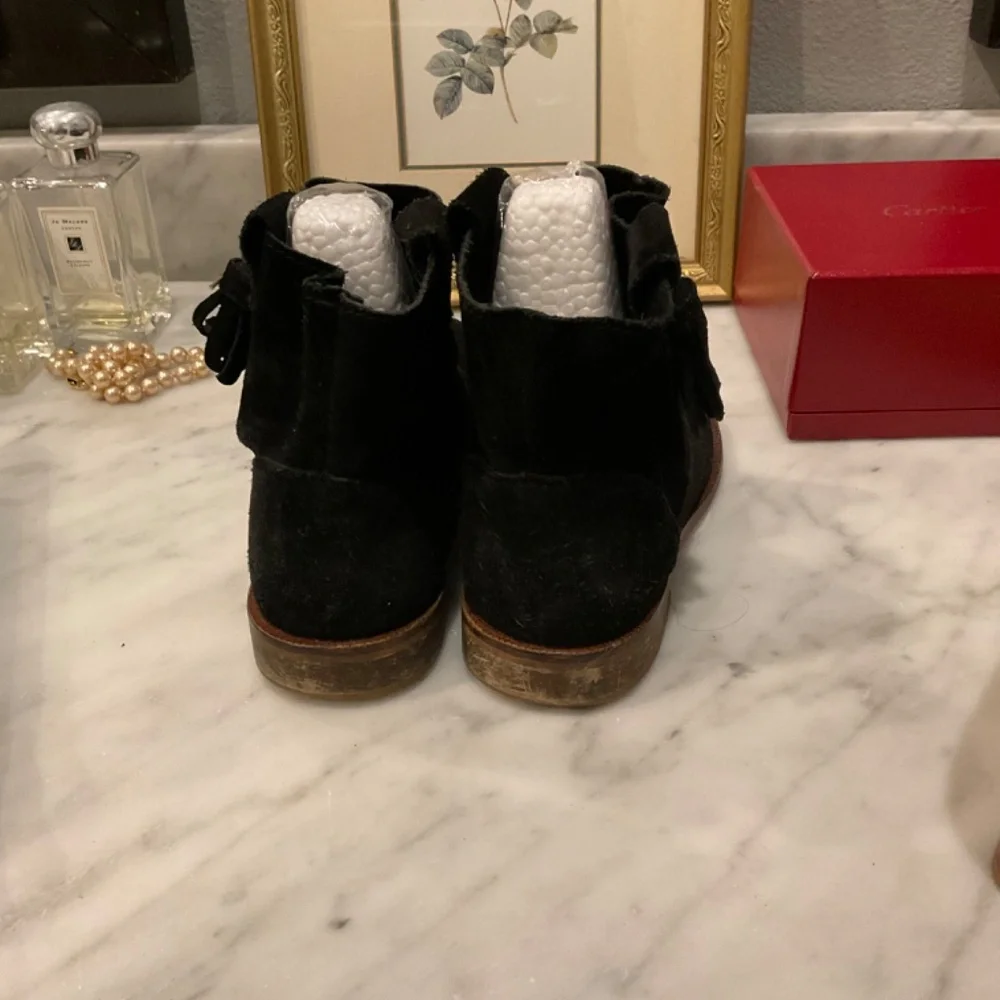 Zara Girls Suede Black Boots Size US 13
